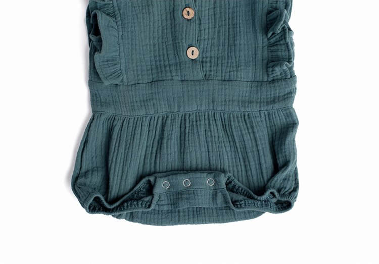 Backless Romper - Peacock